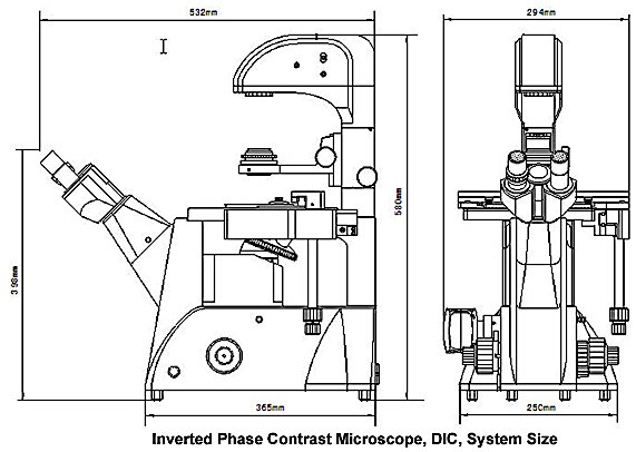 BIM750DIC Inverted Biological Microscope with DIC Nomarski Ph-70660